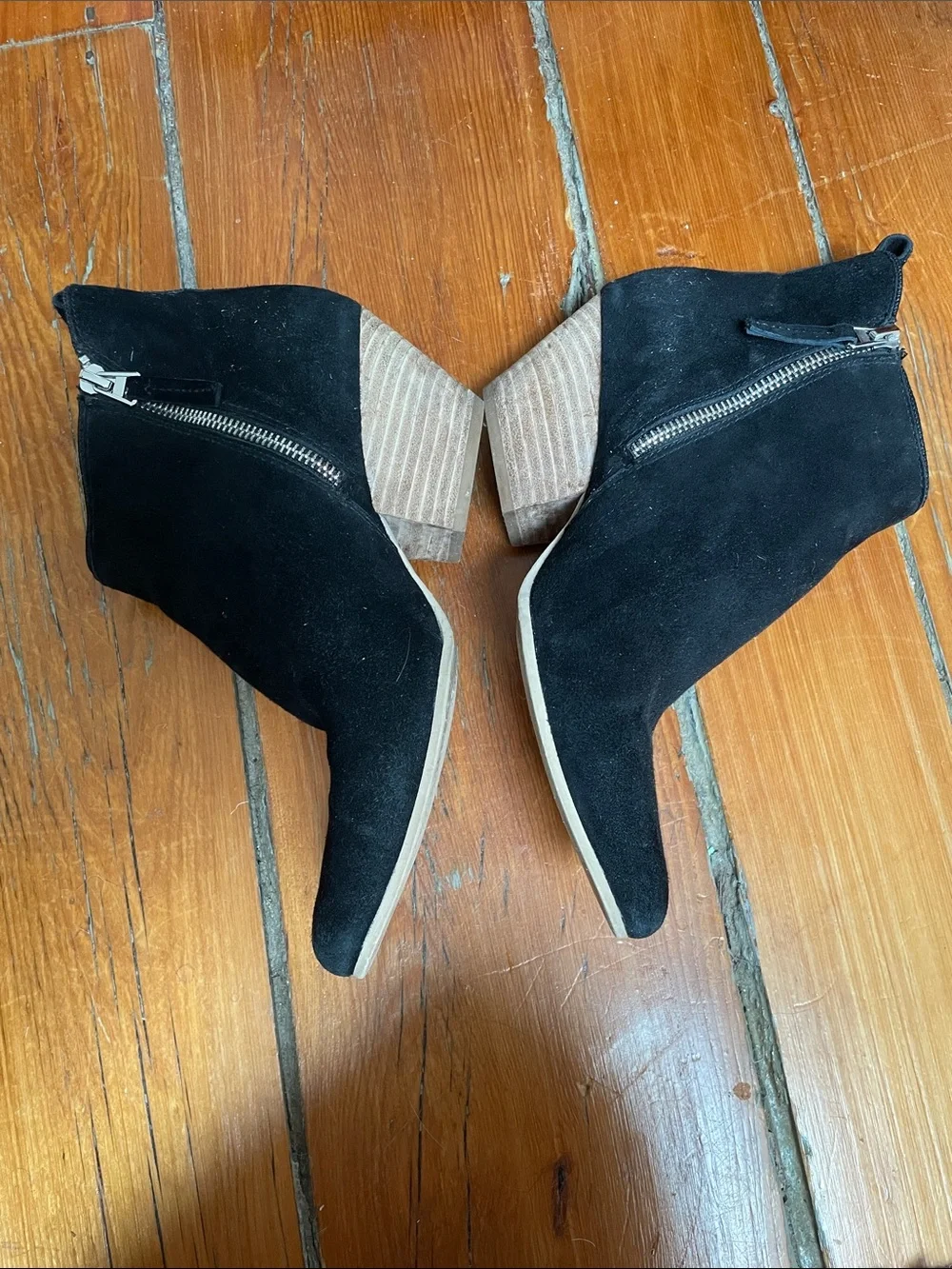 Dolce Vita Women's Black Suede Side-Zip Ankle Booties